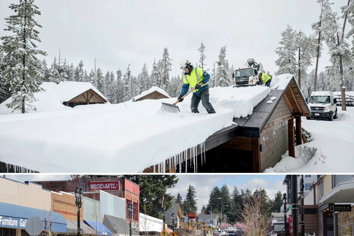 Office Park Snow Removal in Bothell, King County, WA - Office parks need dependable service December through February around weekday morning freeze events.