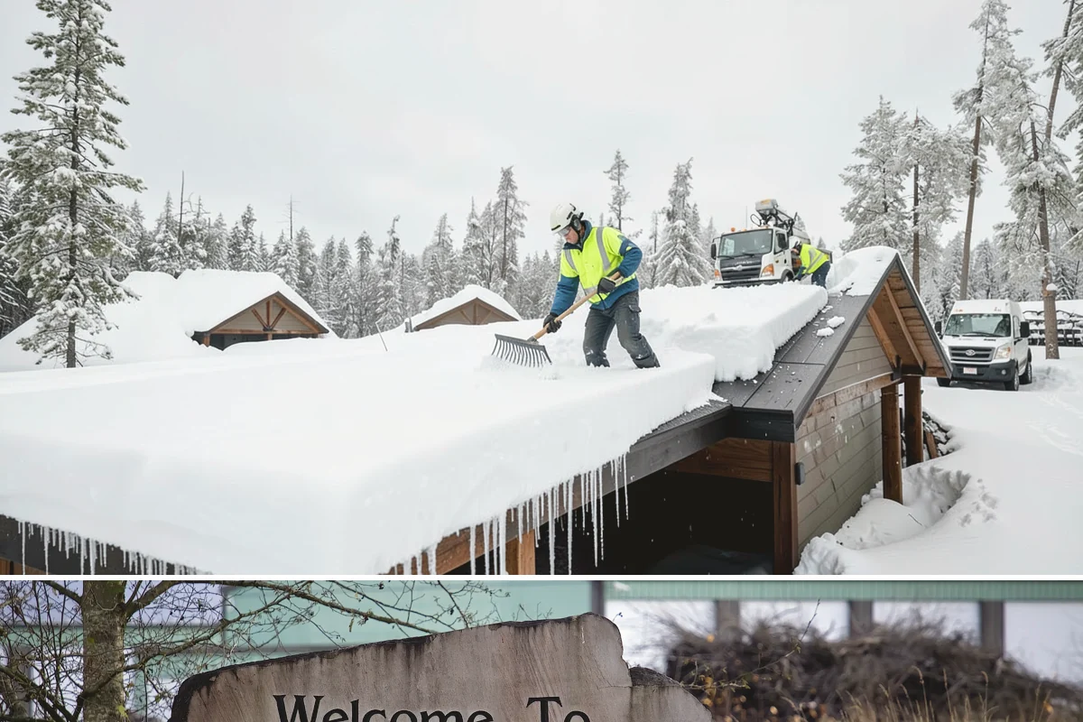 Office Park Snow Removal in Buckley, Pierce County, WA - Office parks need dependable service December through February around weekday morning freeze events.