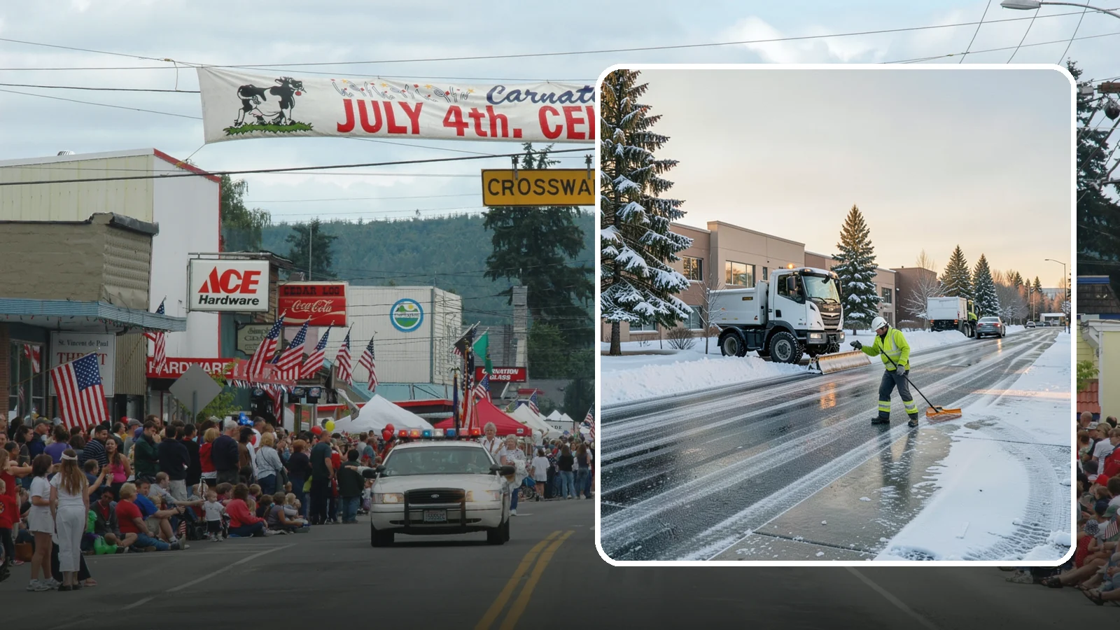 Office Park Snow Removal in Carnation, King County, WA - Across multiple buildings and shared lots, we coordinate one seamless snow plan so every tenant's employees arrive to a cleared...