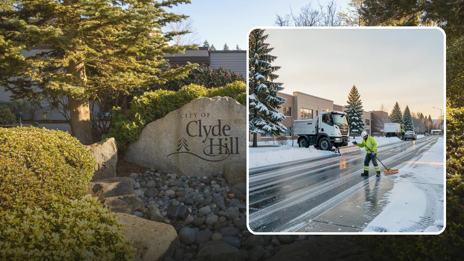 Office Park Snow Removal in Clyde Hill, King County, WA - Across multiple buildings and shared lots, we coordinate one seamless snow plan so every tenant's employees arrive to a cleared...