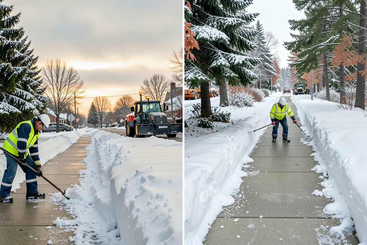 Office Park Snow Removal in Clyde Hill, King County, WA - Inventory shared lots, drive aisles, and inter-building walks