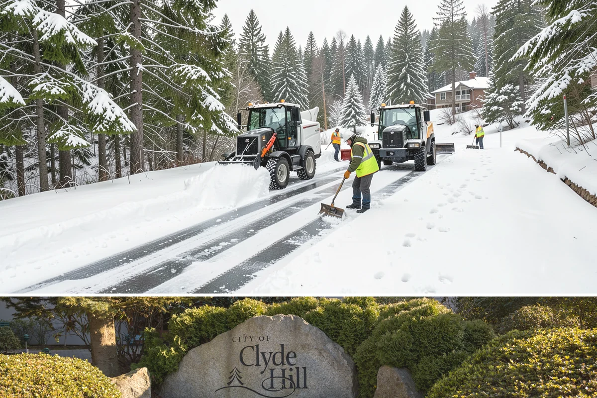 Office Park Snow Removal in Clyde Hill, King County, WA - Office parks need dependable service December through February around weekday morning freeze events.