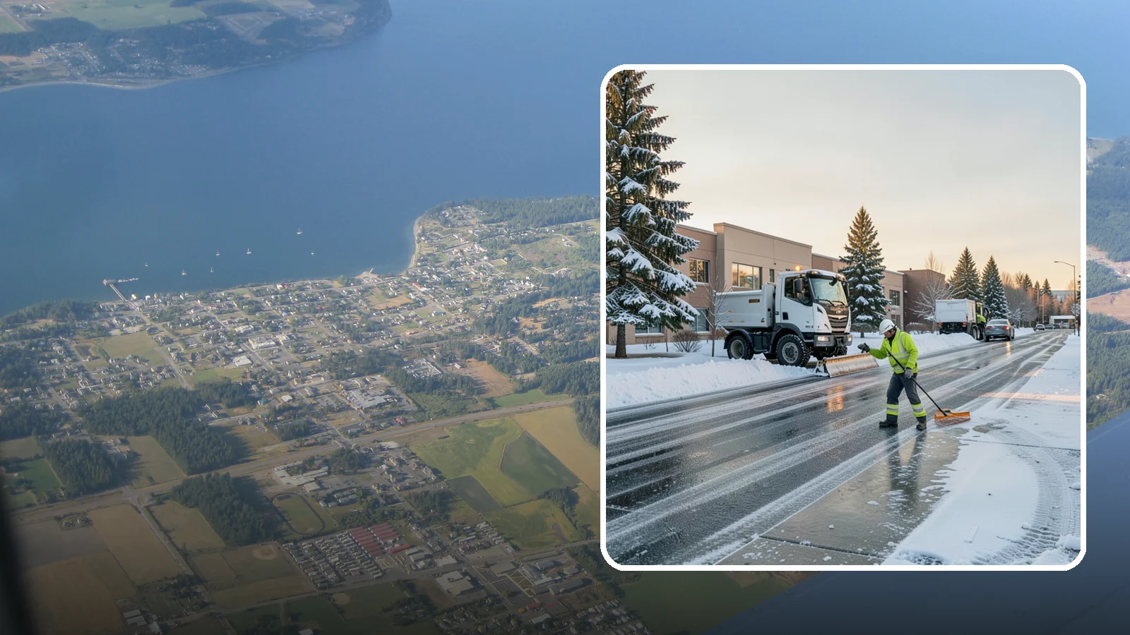 Office Park Snow Removal in Coupeville, Island County, WA - Across multiple buildings and shared lots, we coordinate one seamless snow plan so every tenant's employees arrive to a cleared...