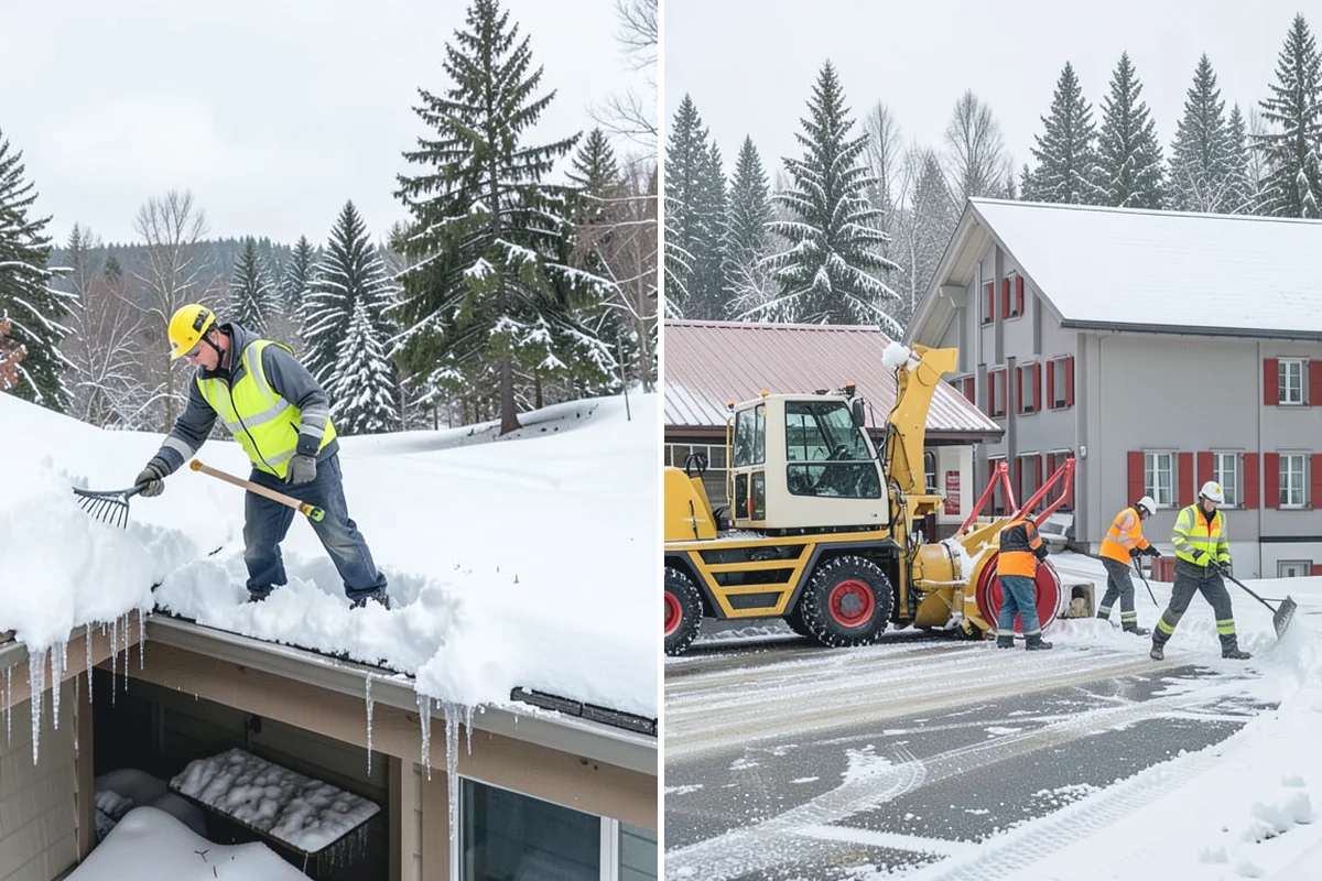 Office Park Snow Removal in Coupeville, Island County, WA - Inventory shared lots, drive aisles, and inter-building walks