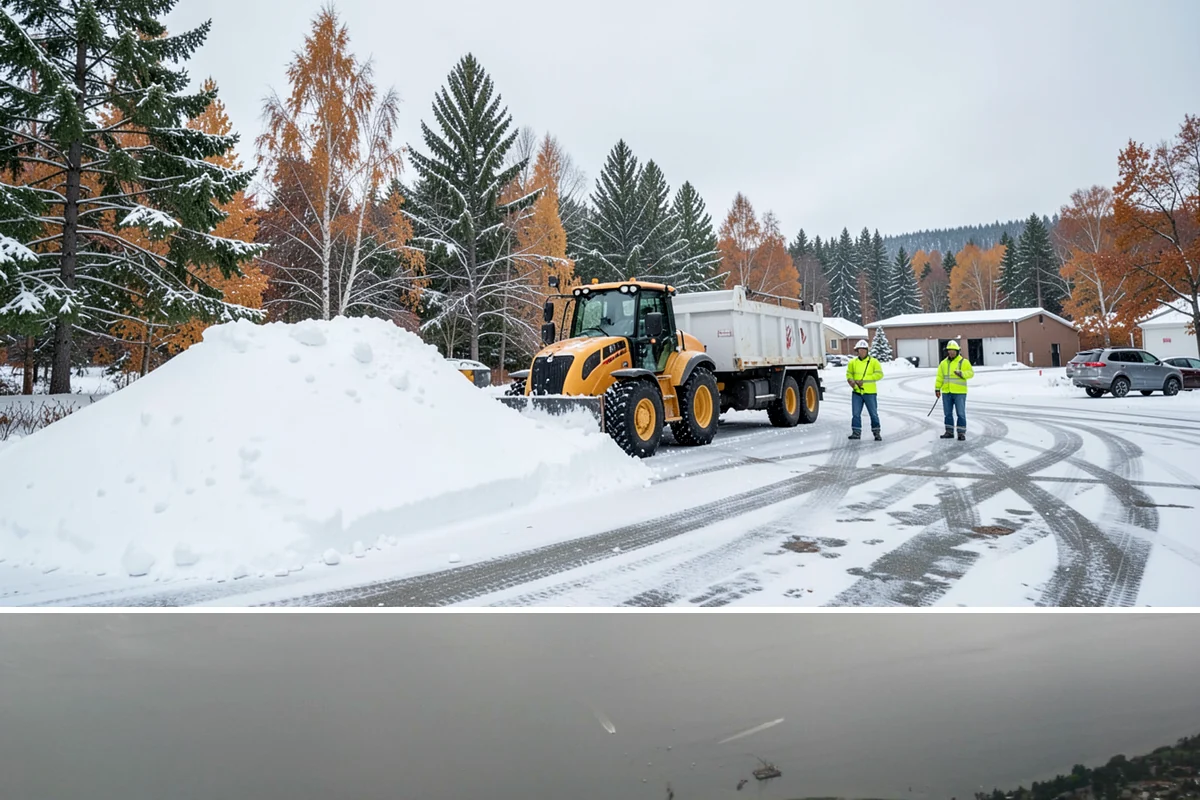 Office Park Snow Removal in Des Moines, King County, WA - Office parks need dependable service December through February around weekday morning freeze events.