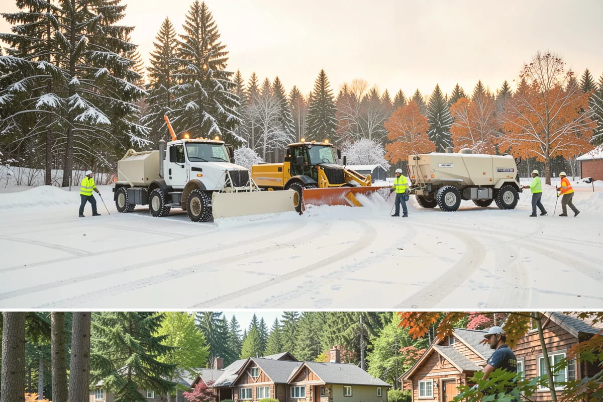 Office Park Snow Removal in Edgewood, Pierce County, WA - Office parks need dependable service December through February around weekday morning freeze events.