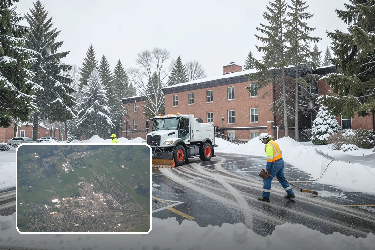 Office Park Snow Removal in Enumclaw, King County, WA - Whole-campus coordination across shared lots and drives