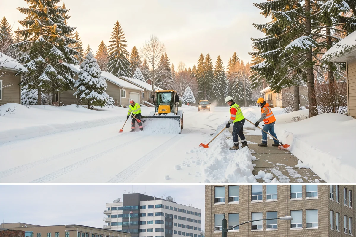 Office Park Snow Removal in Everett, Snohomish County, WA - Office parks need dependable service December through February around weekday morning freeze events.