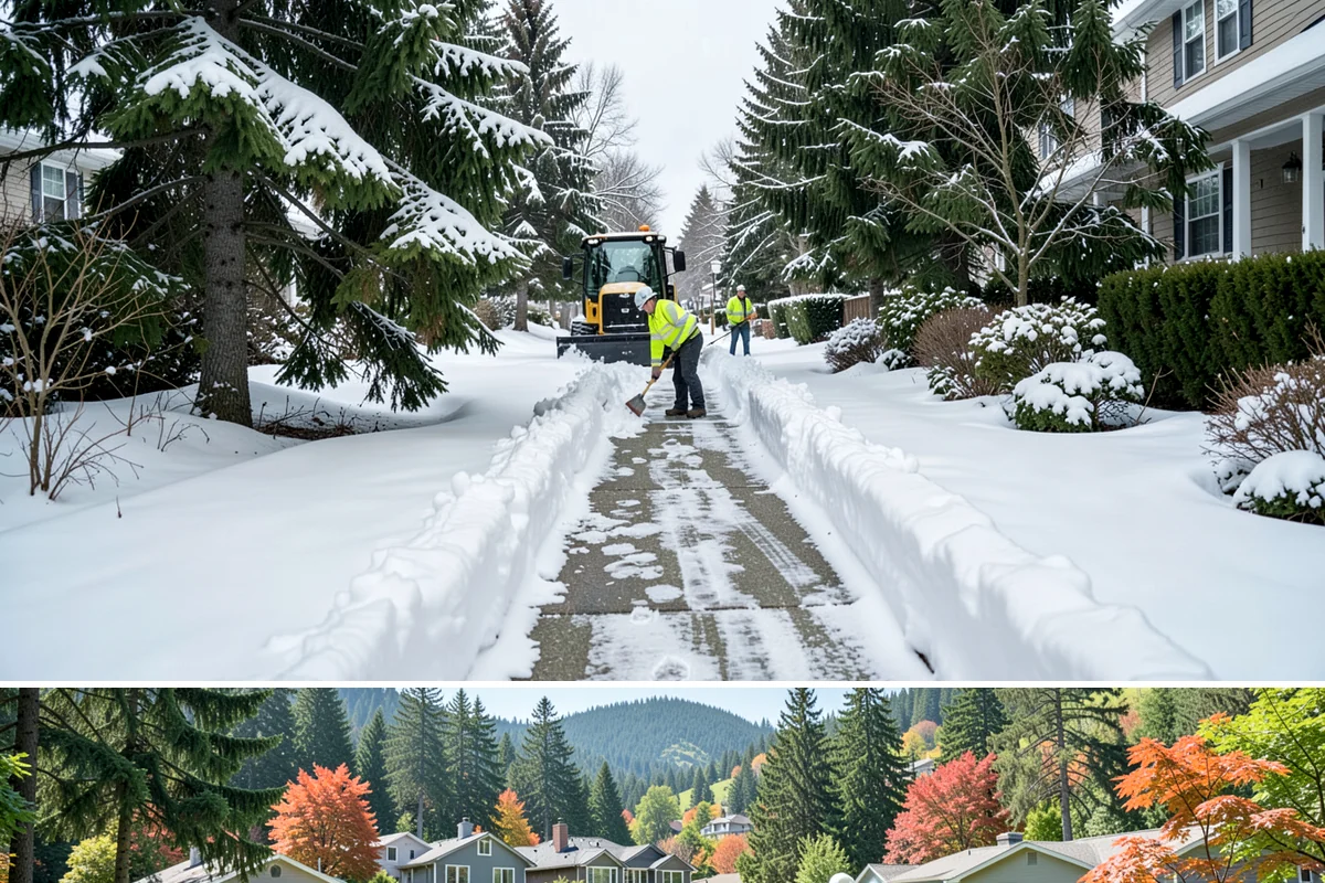 Office Park Snow Removal in Fircrest, Pierce County, WA - Office parks need dependable service December through February around weekday morning freeze events.