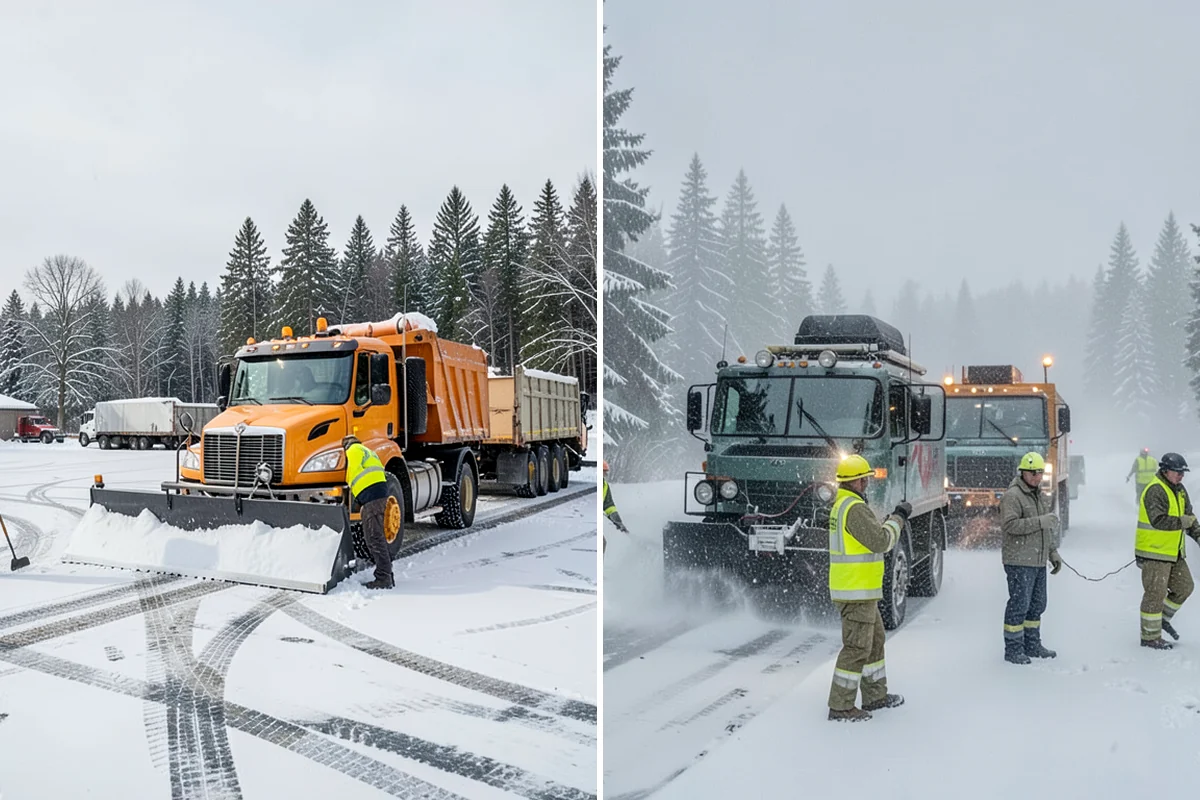 Office Park Snow Removal in Kenmore, King County, WA - Inventory shared lots, drive aisles, and inter-building walks