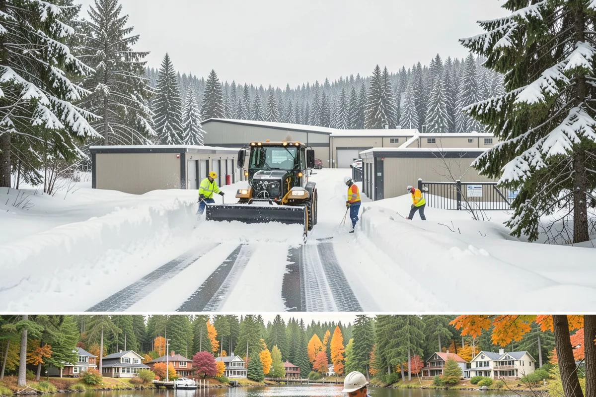 Office Park Snow Removal in La Conner, Skagit County, WA - Office parks need dependable service December through February around weekday morning freeze events.
