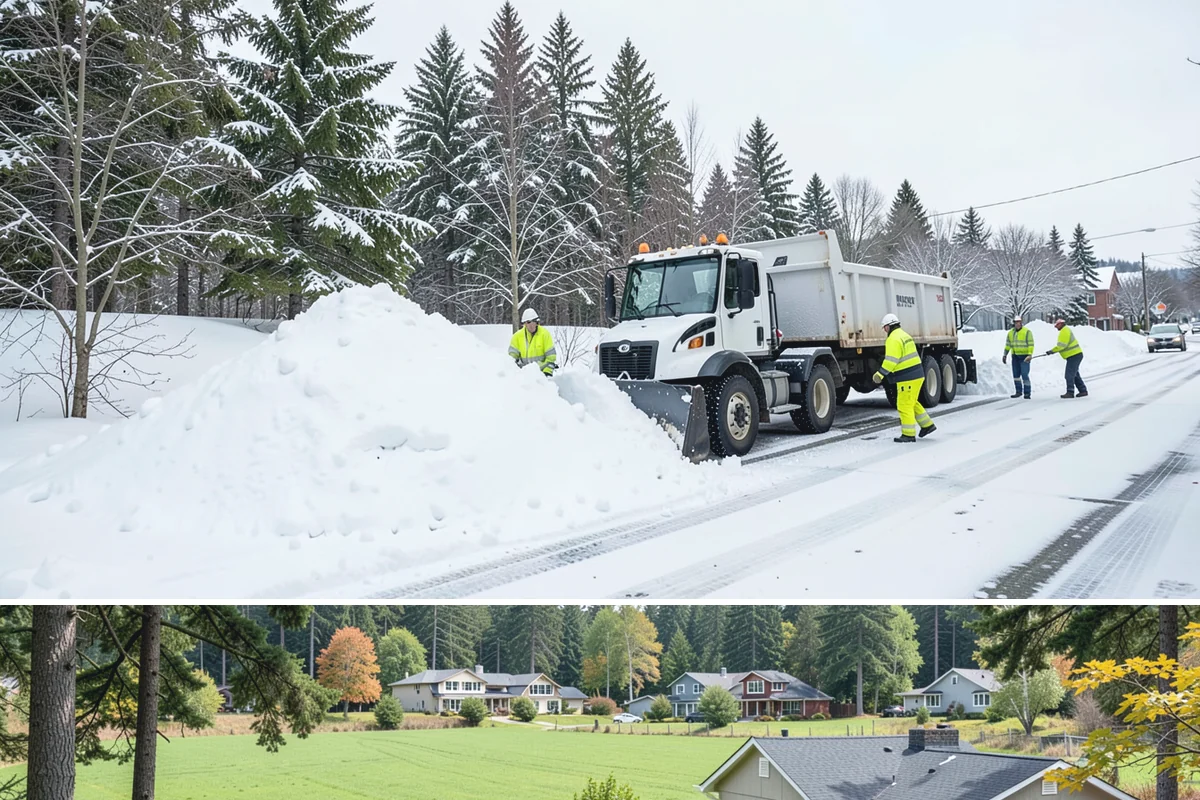 Office Park Snow Removal in Lyman, Skagit County, WA - Office parks need dependable service December through February around weekday morning freeze events.