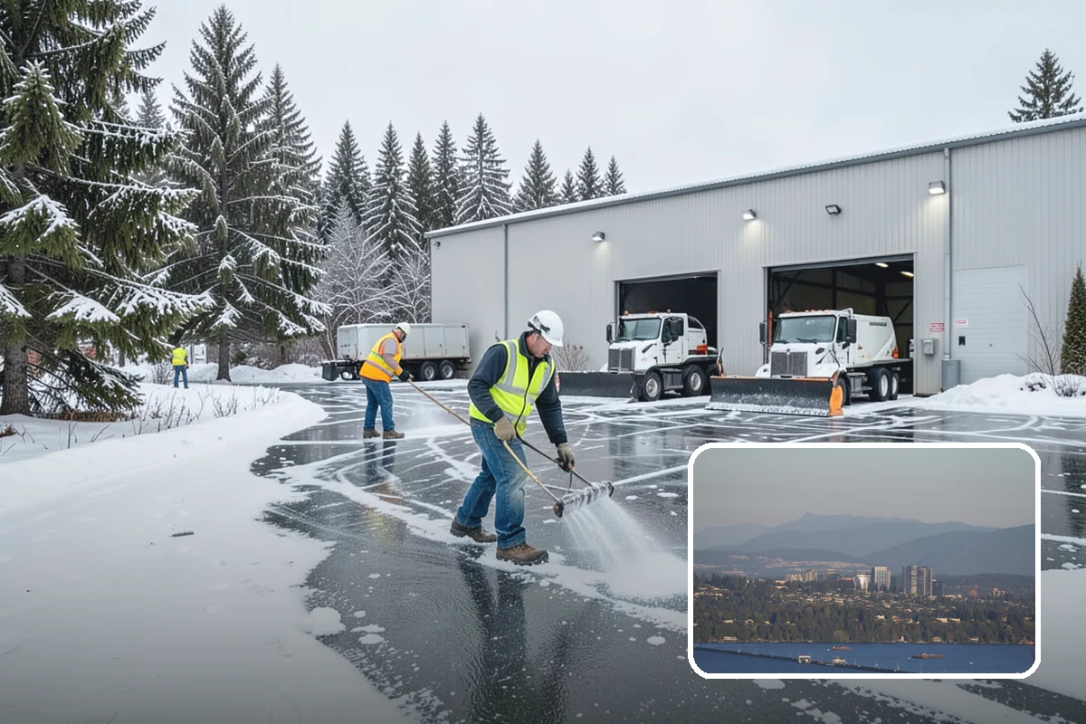 Office Park Snow Removal in Medina, King County, WA - Whole-campus coordination across shared lots and drives