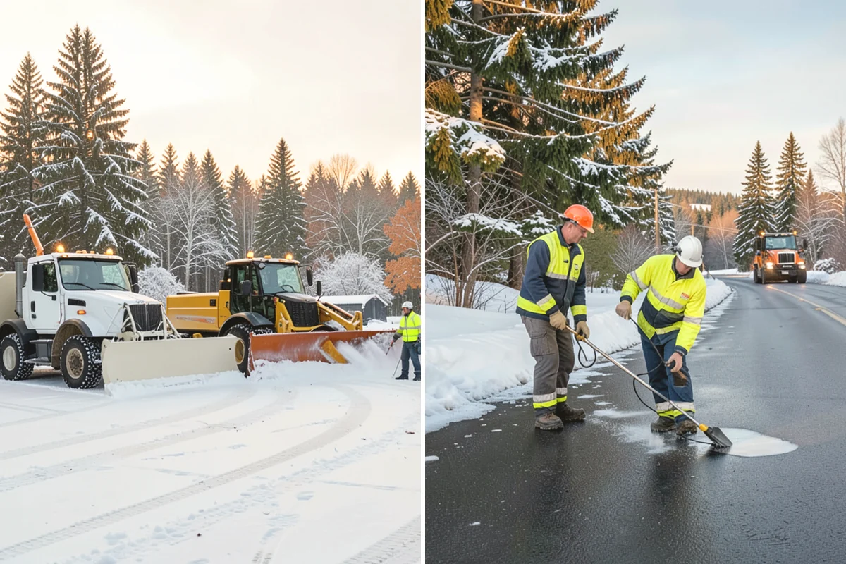 Office Park Snow Removal in Mill Creek, Snohomish County, WA - Inventory shared lots, drive aisles, and inter-building walks