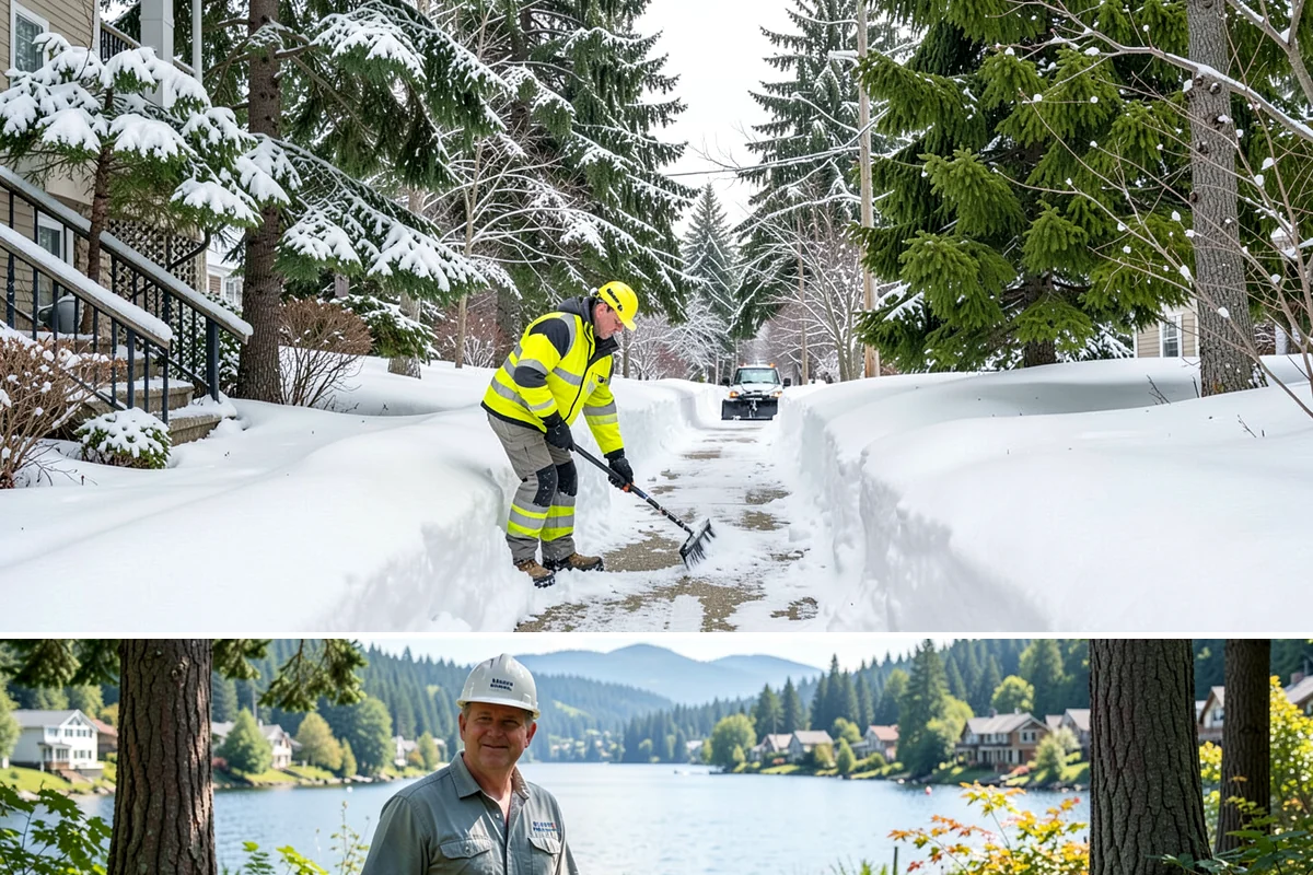 Office Park Snow Removal in Milton, King County, WA - Office parks need dependable service December through February around weekday morning freeze events.