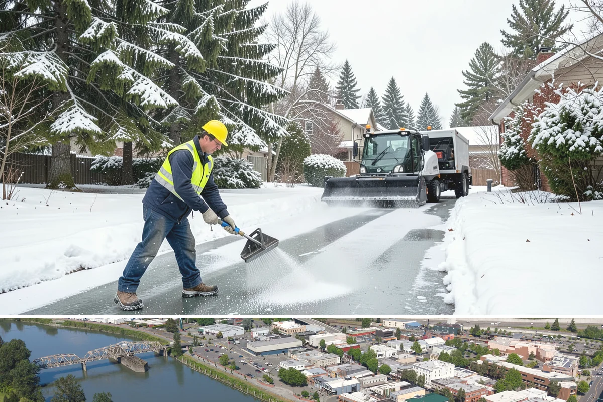 Office Park Snow Removal in Mount Vernon, Skagit County, WA - Office parks need dependable service December through February around weekday morning freeze events.