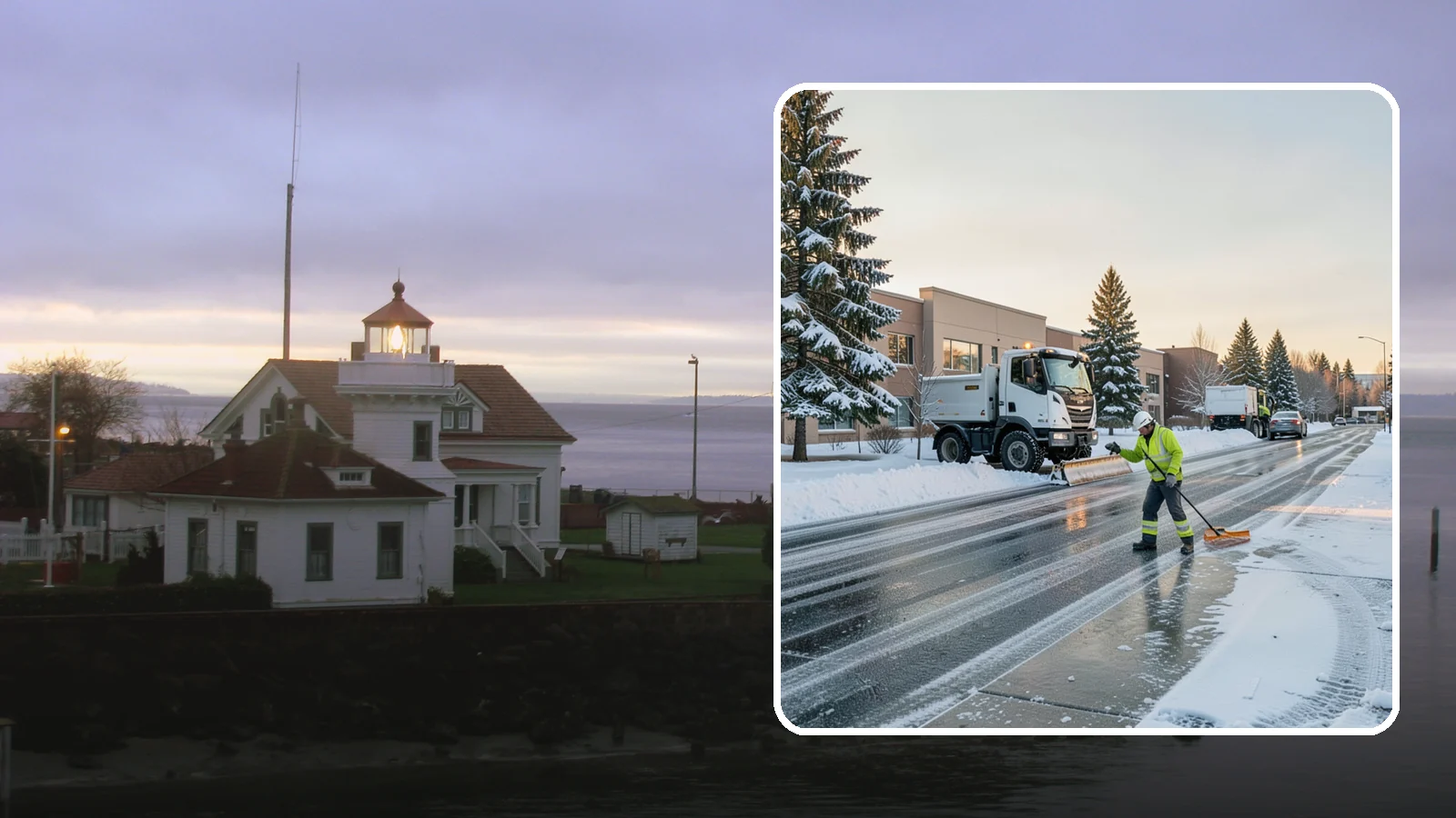Office Park Snow Removal in Mukilteo, Snohomish County, WA - Across multiple buildings and shared lots, we coordinate one seamless snow plan so every tenant's employees arrive to a cleared...