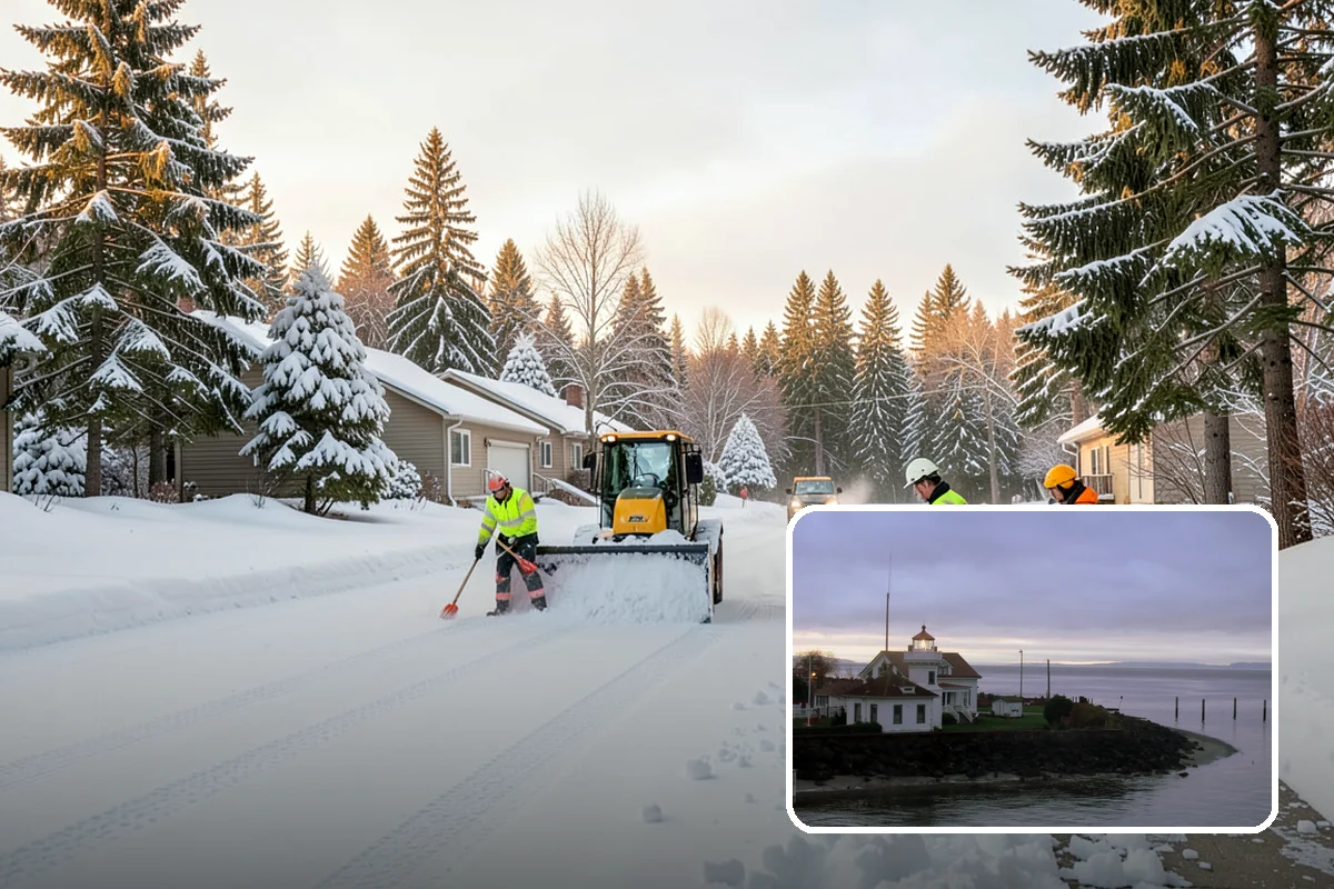 Office Park Snow Removal in Mukilteo, Snohomish County, WA - Whole-campus coordination across shared lots and drives