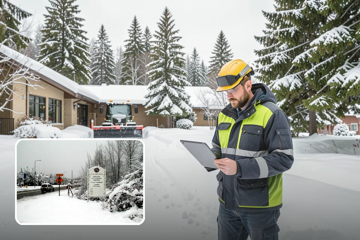 Office Park Snow Removal in Newcastle, King County, WA - Whole-campus coordination across shared lots and drives