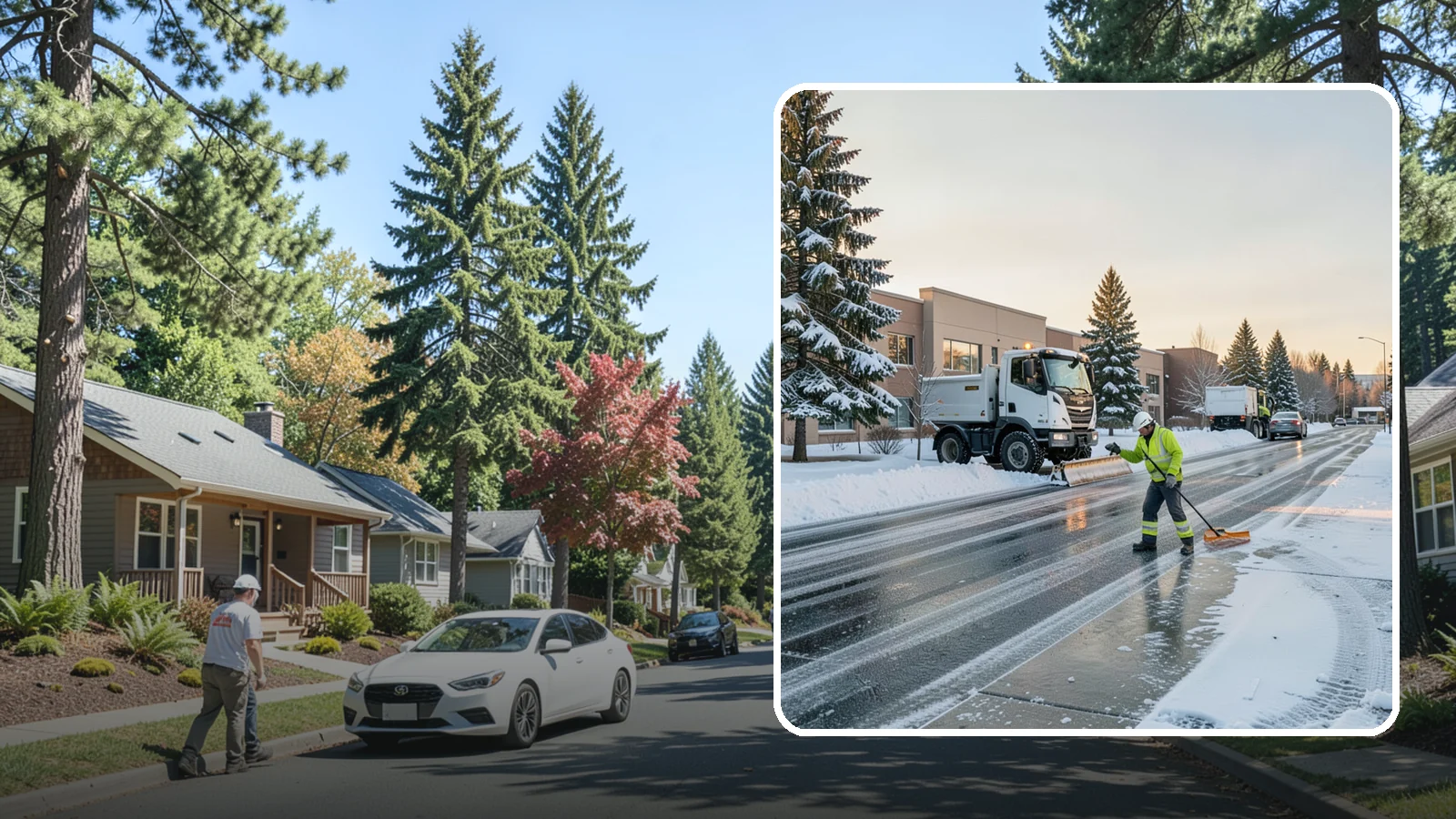 Office Park Snow Removal in Orting, Pierce County, WA - Across multiple buildings and shared lots, we coordinate one seamless snow plan so every tenant's employees arrive to a cleared...