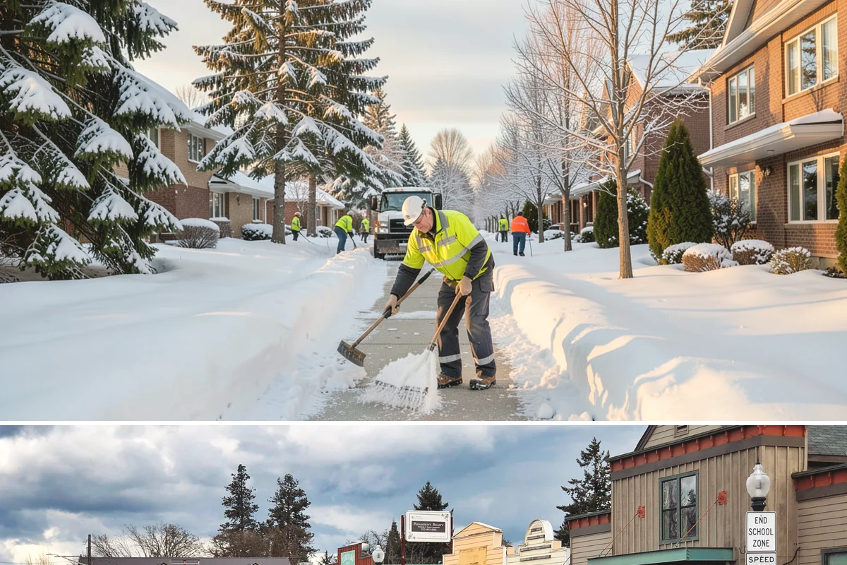 Office Park Snow Removal in Roy, Pierce County, WA - Office parks need dependable service December through February around weekday morning freeze events.