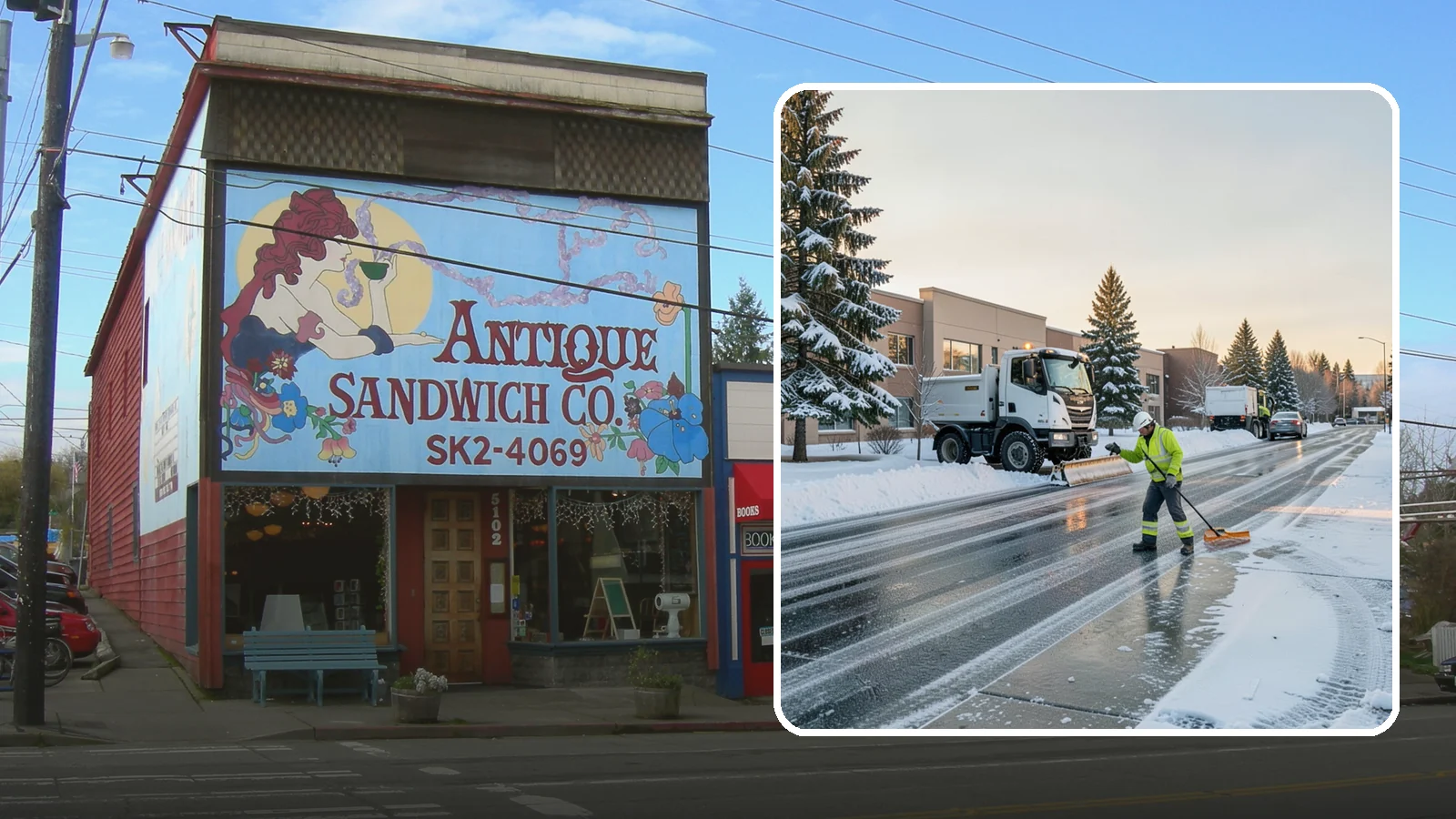 Office Park Snow Removal in Ruston, Pierce County, WA - Across multiple buildings and shared lots, we coordinate one seamless snow plan so every tenant's employees arrive to a cleared...