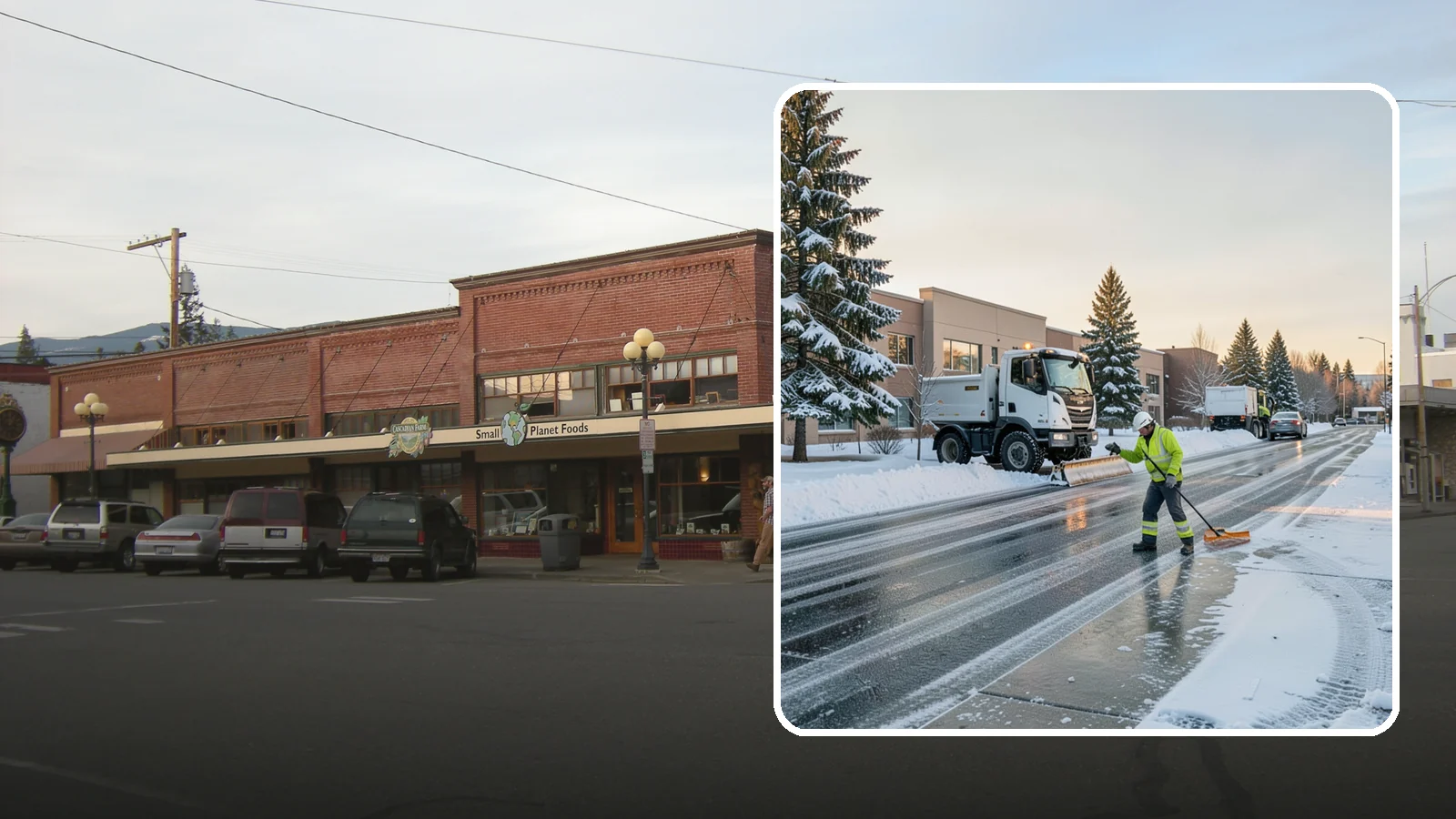 Office Park Snow Removal in Sedro-Woolley, Skagit County, WA - Across multiple buildings and shared lots, we coordinate one seamless snow plan so every tenant's employees arrive to a cleared...
