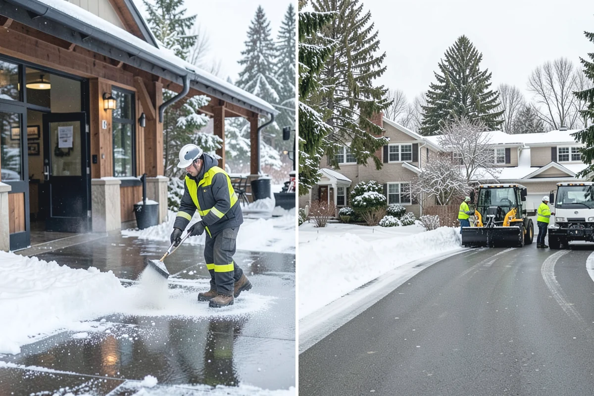 Office Park Snow Removal in Skykomish, King County, WA - Inventory shared lots, drive aisles, and inter-building walks