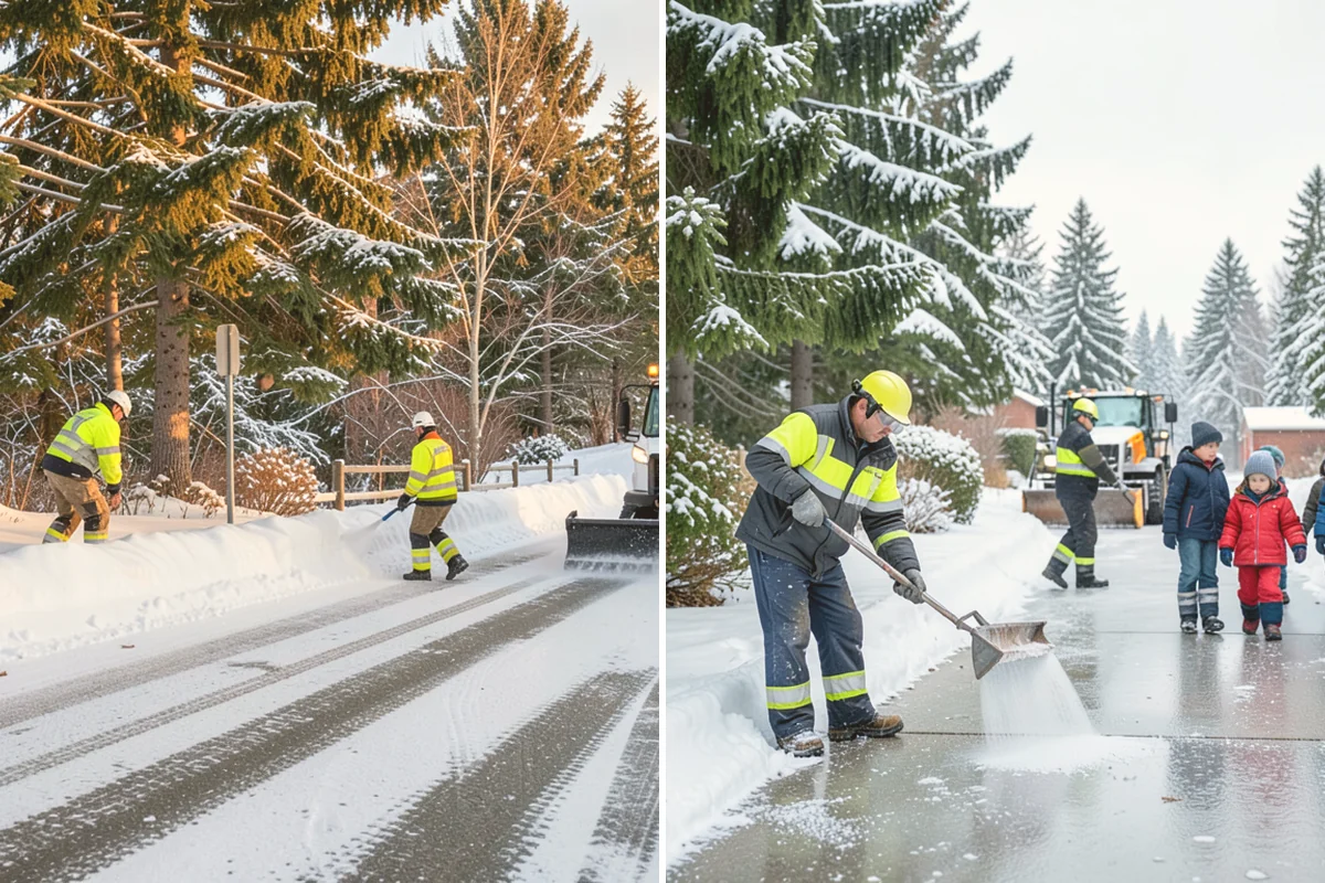 Office Park Snow Removal in Snohomish, Snohomish County, WA - Inventory shared lots, drive aisles, and inter-building walks