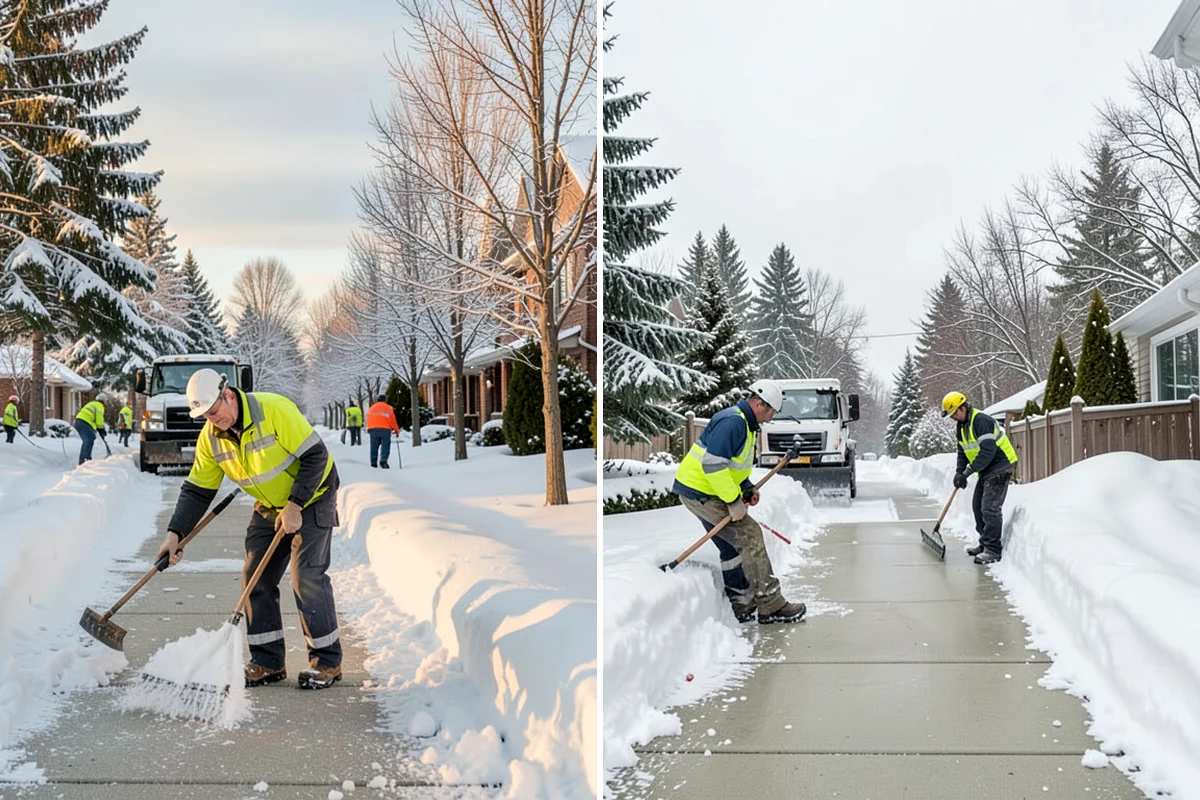 Office Park Snow Removal in Snoqualmie, King County, WA - Inventory shared lots, drive aisles, and inter-building walks