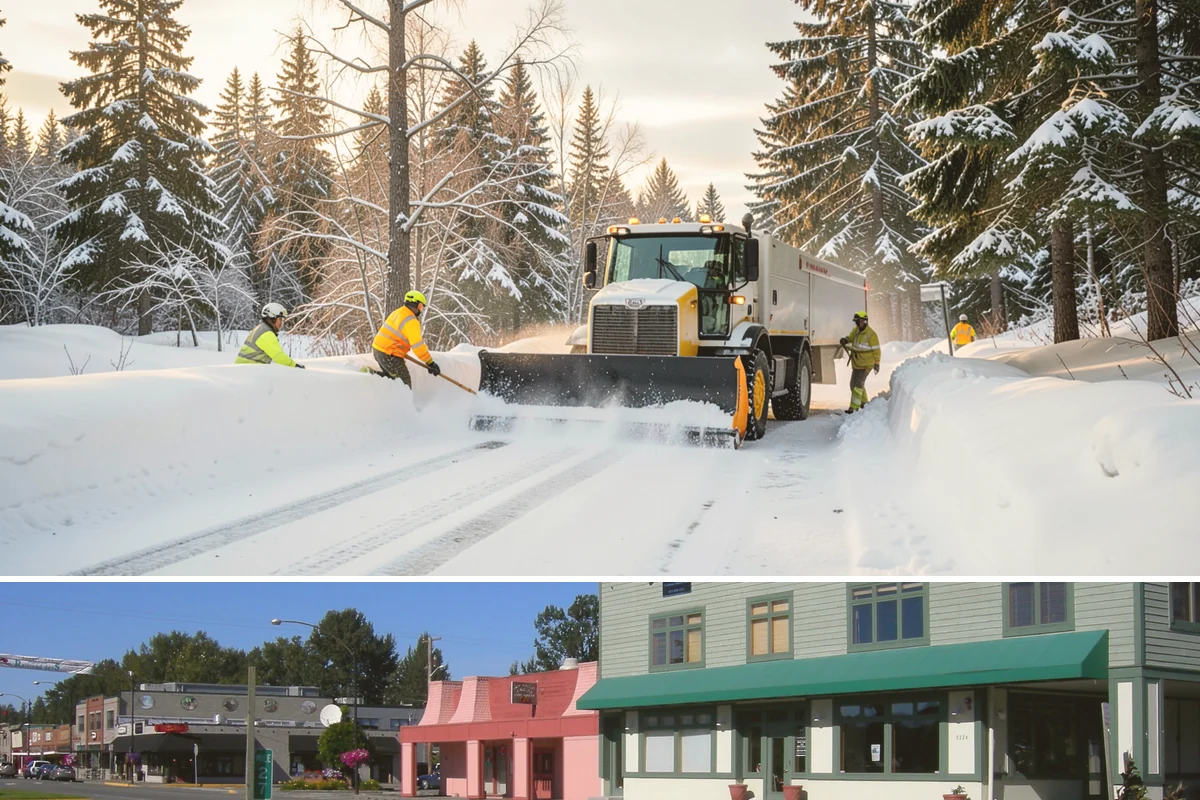 Office Park Snow Removal in Snoqualmie, King County, WA - Office parks need dependable service December through February around weekday morning freeze events.