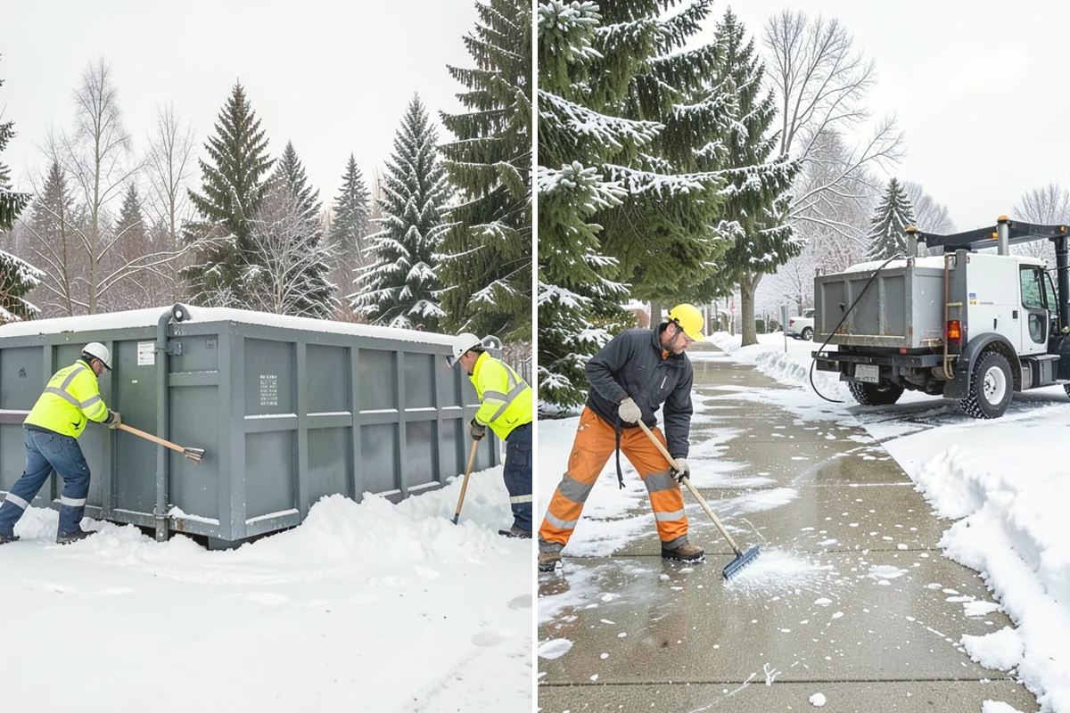 Office Park Snow Removal in Tukwila, King County, WA - Inventory shared lots, drive aisles, and inter-building walks