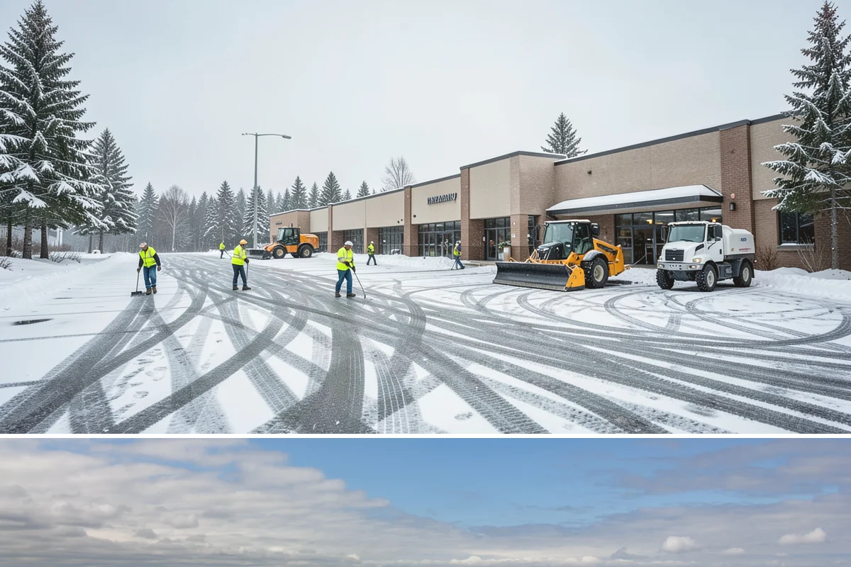 Office Park Snow Removal in University Place, Pierce County, WA - Office parks need dependable service December through February around weekday morning freeze events.