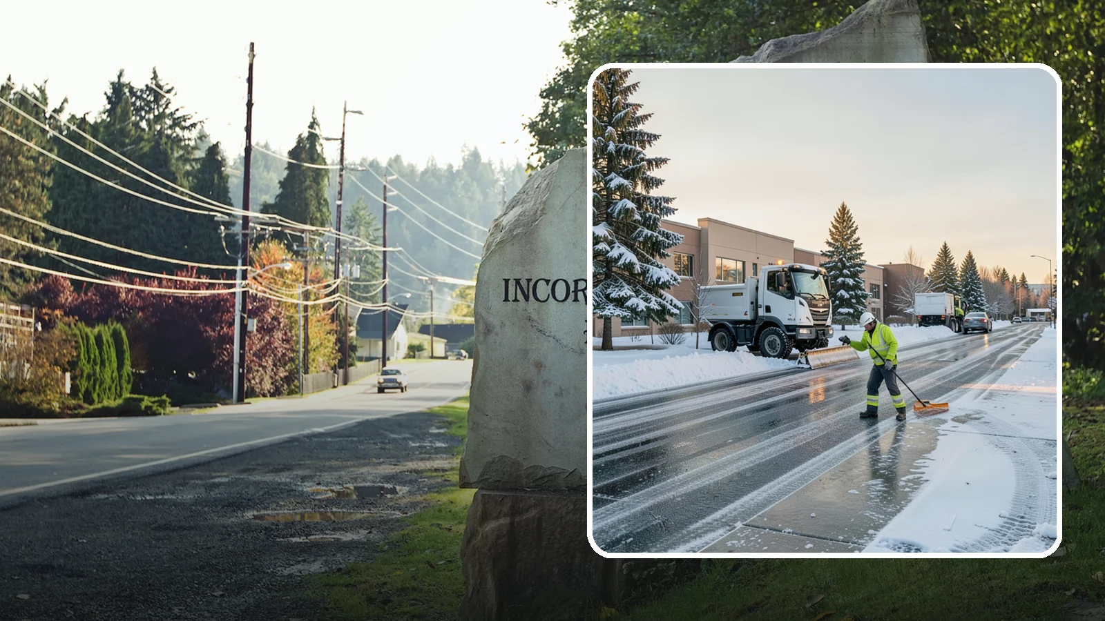 Office Park Snow Removal in Wilkeson, Pierce County, WA - Across multiple buildings and shared lots, we coordinate one seamless snow plan so every tenant's employees arrive to a cleared...