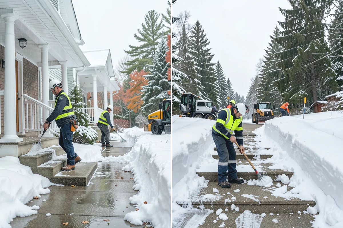 Office Park Snow Removal in Wilkeson, Pierce County, WA - Inventory shared lots, drive aisles, and inter-building walks