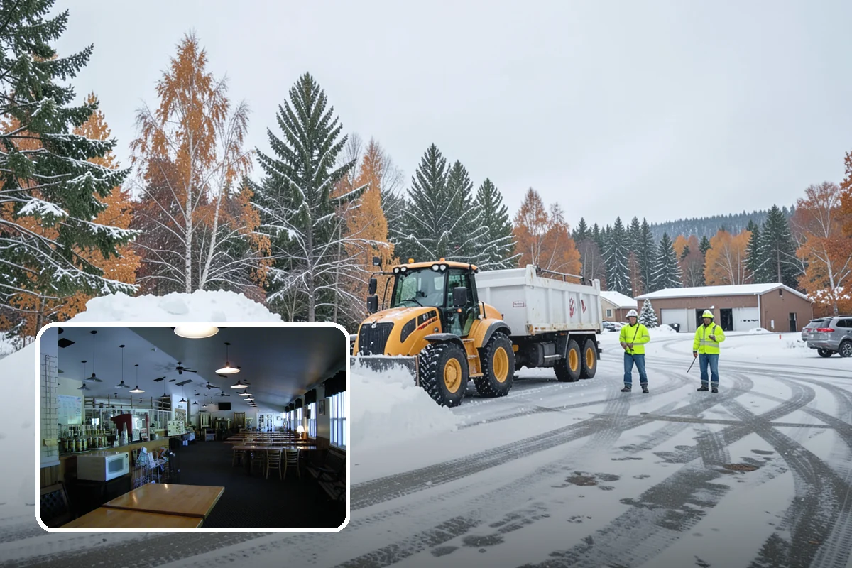 Office Parking Lot Snow Removal in Black Diamond, King County, WA - Early-morning clearing timed to beat the commute