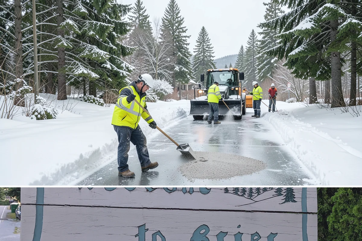 Office Parking Lot Snow Removal in Brier, Snohomish County, WA - Office lots need the most attention during December and January cold snaps when overnight temperatures dip below freezing after...
