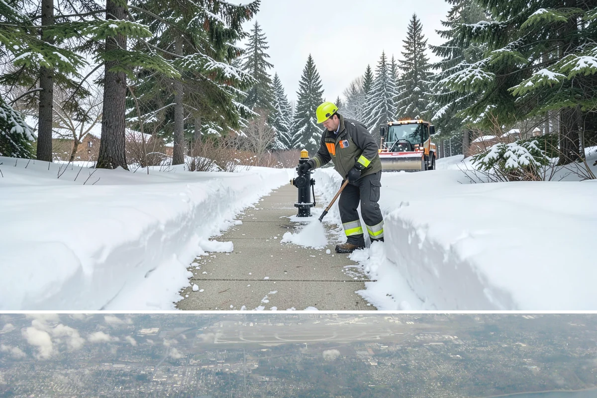 Office Parking Lot Snow Removal in Burien, King County, WA - Office lots need the most attention during December and January cold snaps when overnight temperatures dip below freezing after...