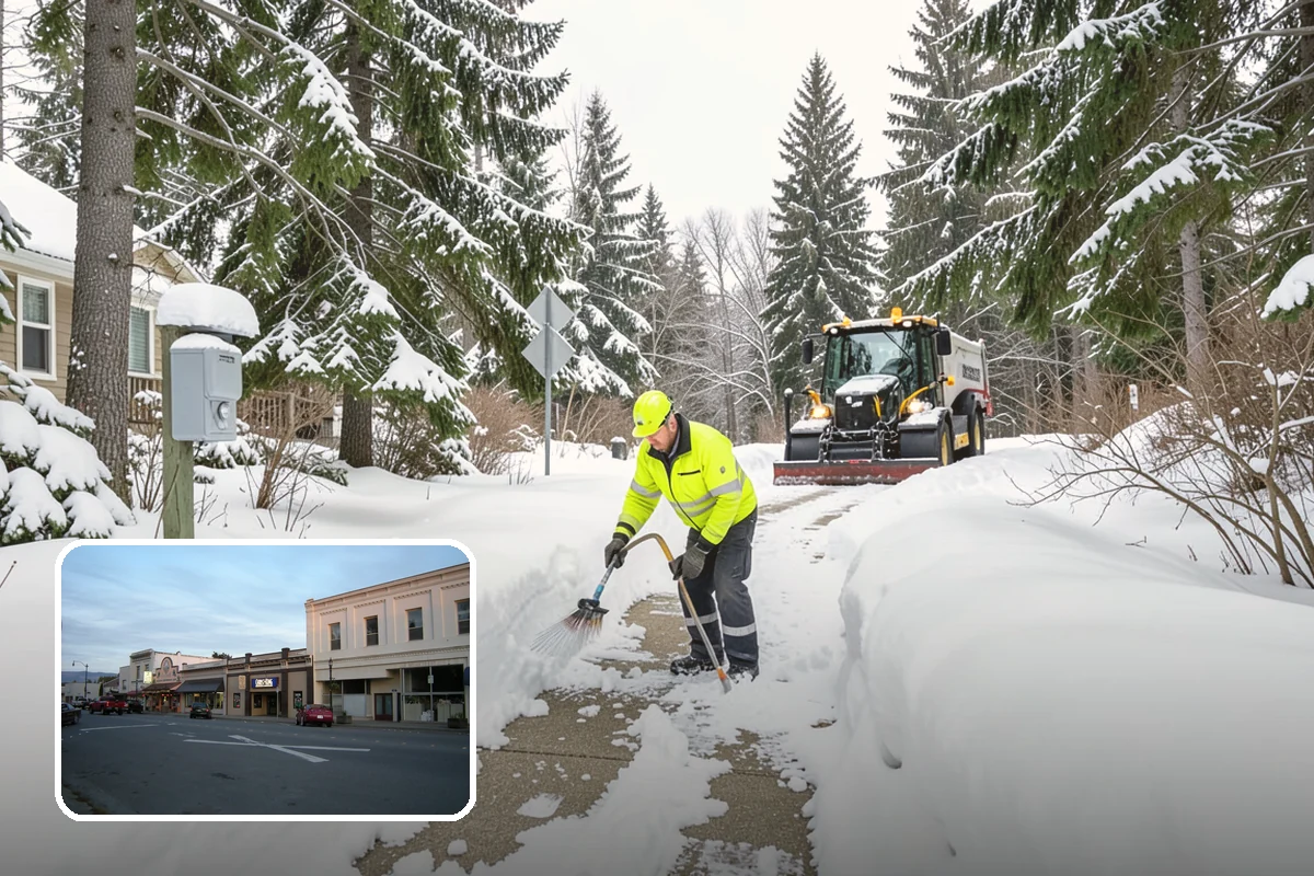 Office Parking Lot Snow Removal in Burlington, Skagit County, WA - Early-morning clearing timed to beat the commute
