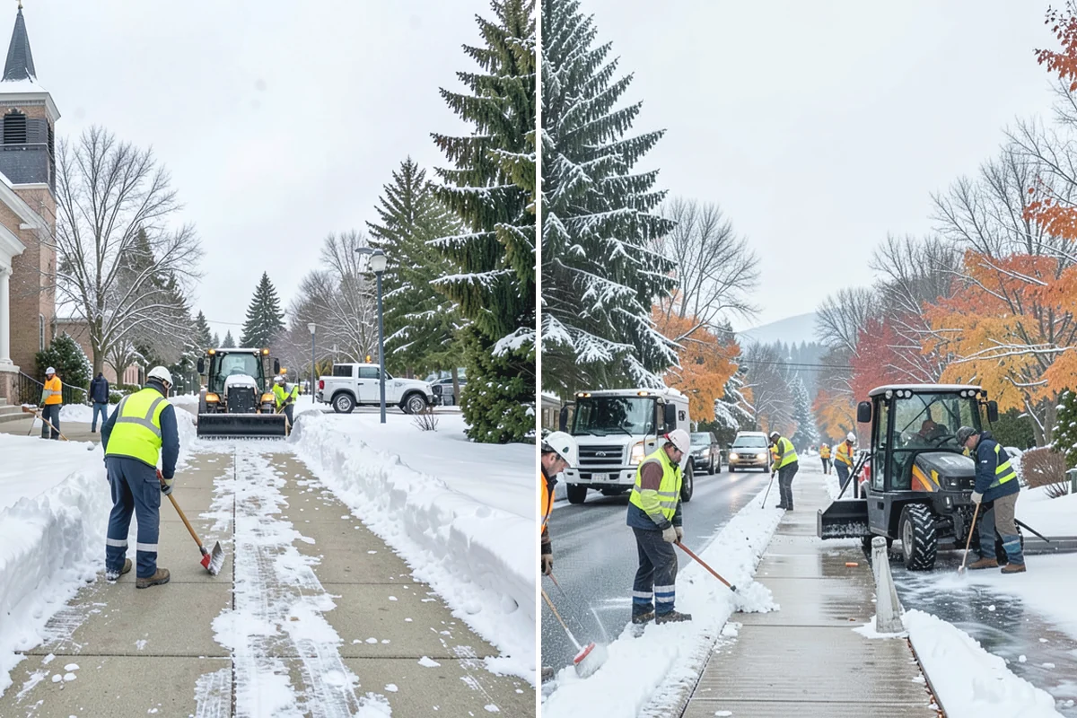 Office Parking Lot Snow Removal in Darrington, Snohomish County, WA - Confirm your lot layout, entrances, and reserved spaces in advance