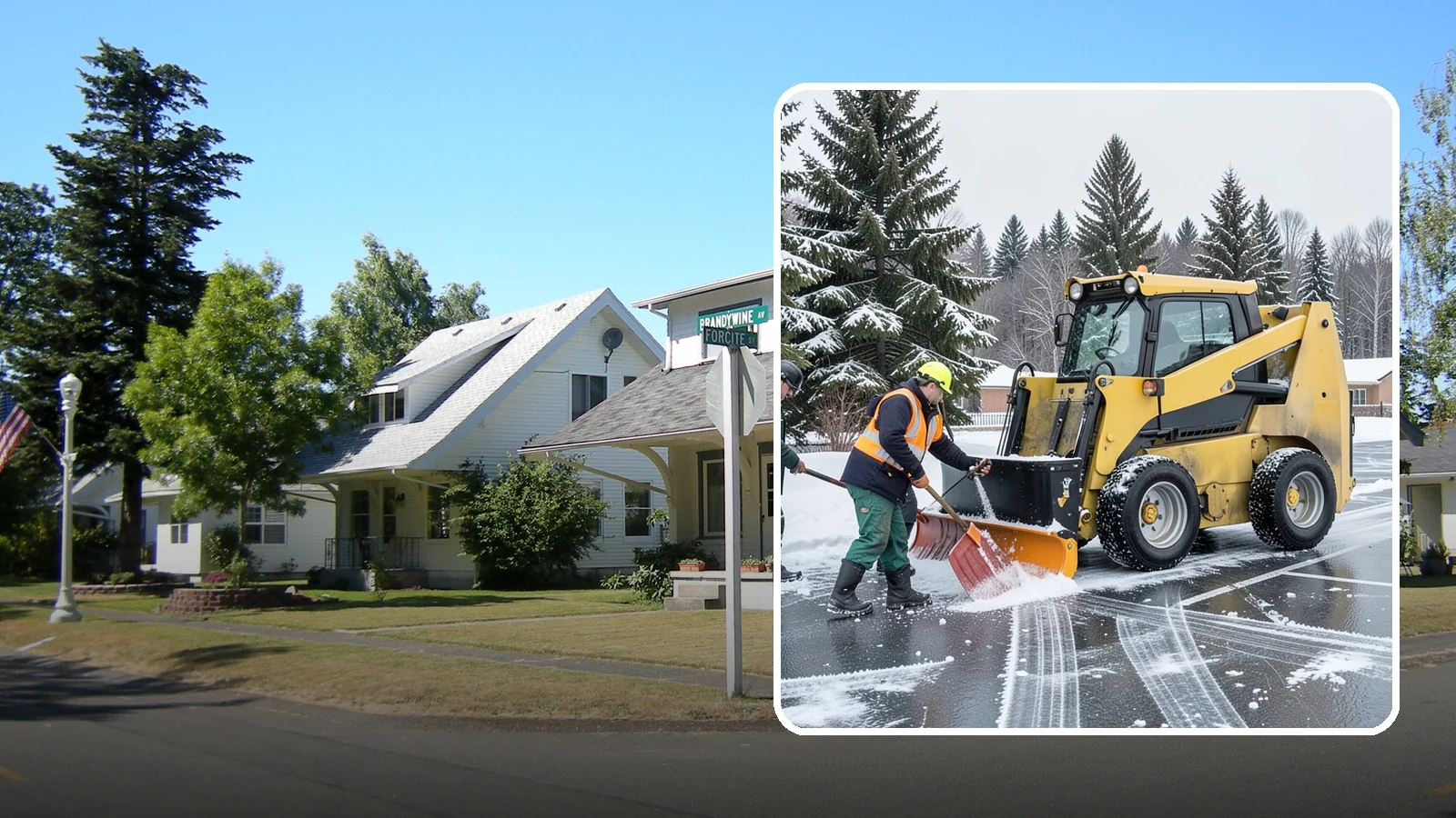 Office Parking Lot Snow Removal in DuPont, Pierce County, WA - Keep your office lot open and safe for arriving employees and clients when a rare Western Washington snowfall or ice event hits.