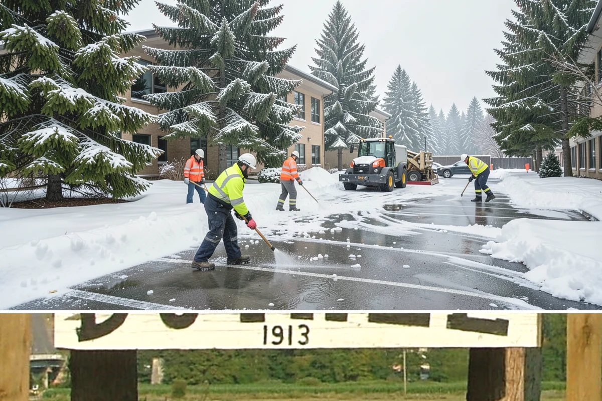 Office Parking Lot Snow Removal in Duvall, King County, WA - Office lots need the most attention during December and January cold snaps when overnight temperatures dip below freezing after...