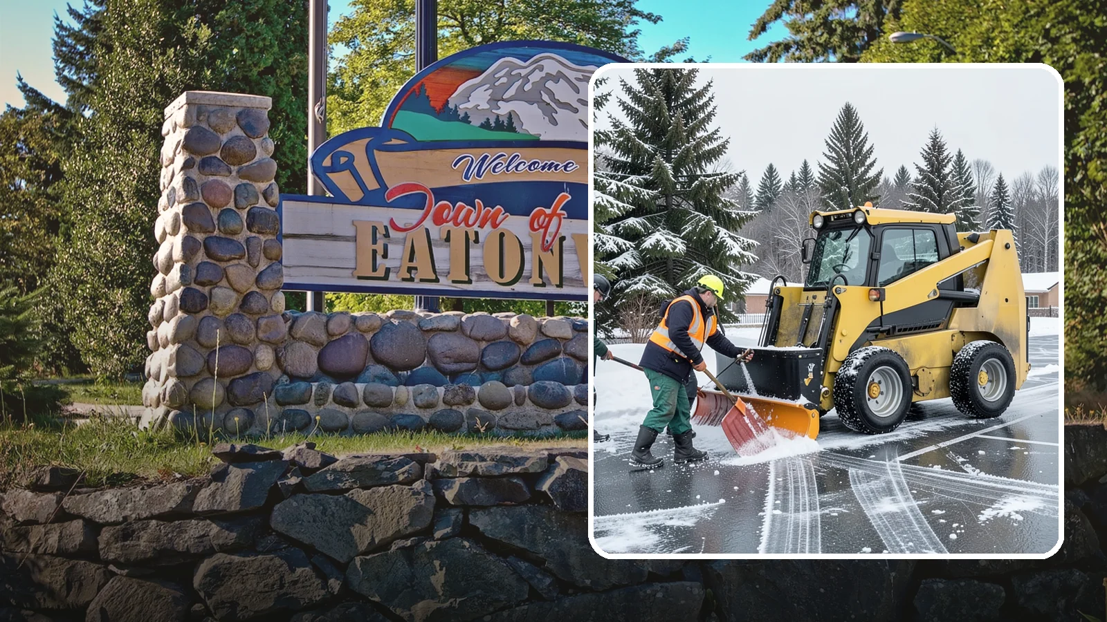 Office Parking Lot Snow Removal in Eatonville, Pierce County, WA - Keep your office lot open and safe for arriving employees and clients when a rare Western Washington snowfall or ice event hits.