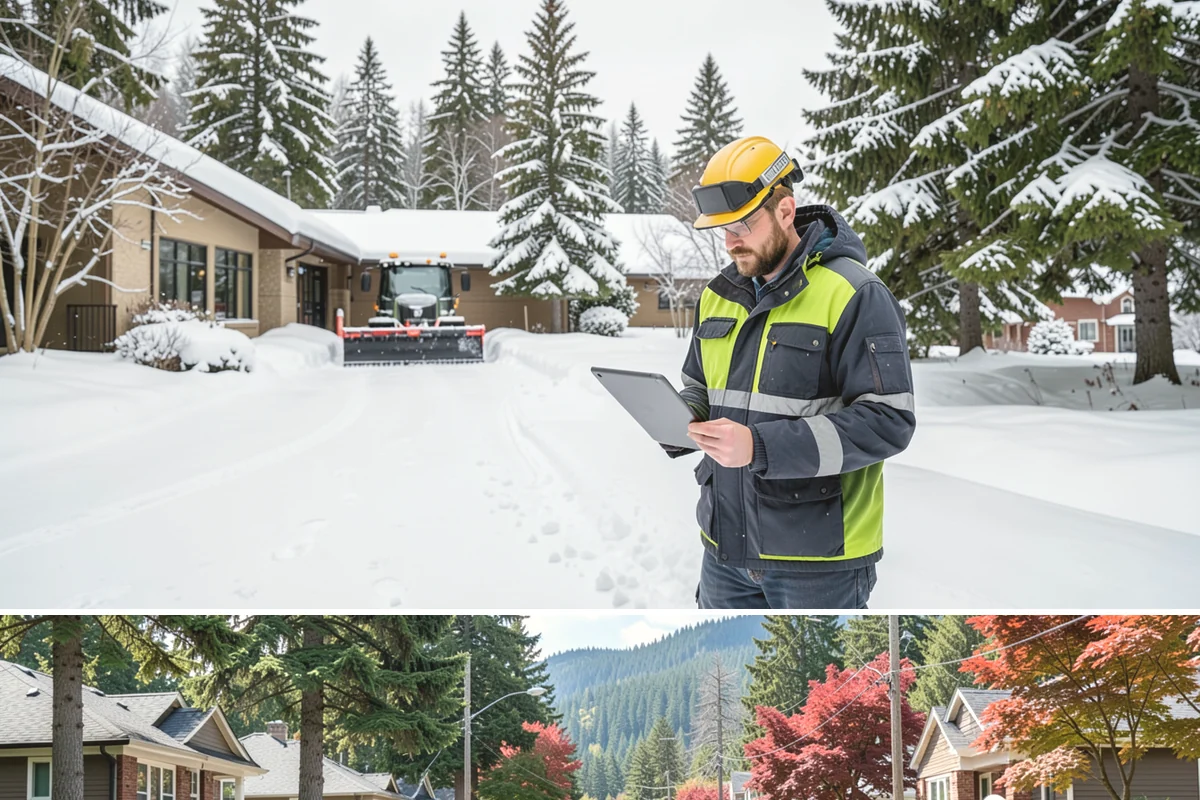 Office Parking Lot Snow Removal in Hunts Point, King County, WA - Office lots need the most attention during December and January cold snaps when overnight temperatures dip below freezing after...