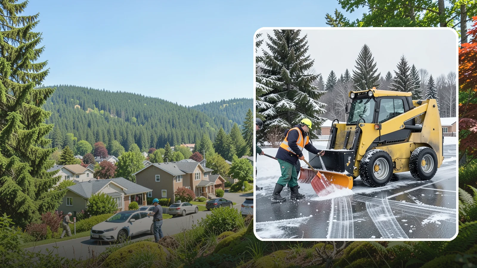 Office Parking Lot Snow Removal in Index, Snohomish County, WA - Keep your office lot open and safe for arriving employees and clients when a rare Western Washington snowfall or ice event hits.