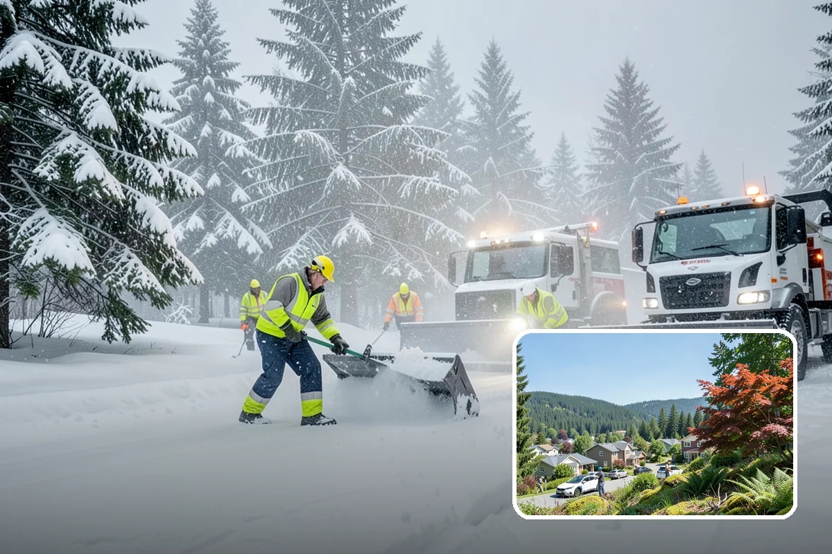 Office Parking Lot Snow Removal in Index, Snohomish County, WA - Early-morning clearing timed to beat the commute