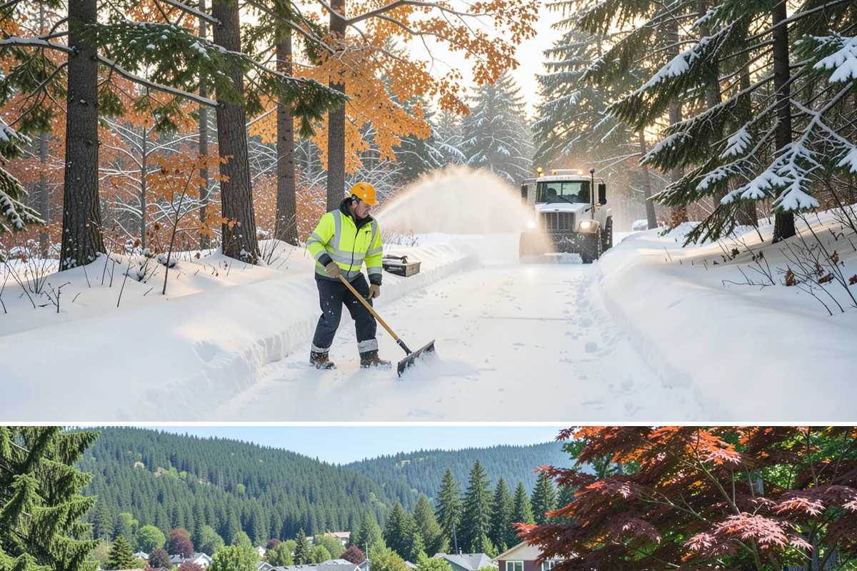 Office Parking Lot Snow Removal in Index, Snohomish County, WA - Office lots need the most attention during December and January cold snaps when overnight temperatures dip below freezing after...