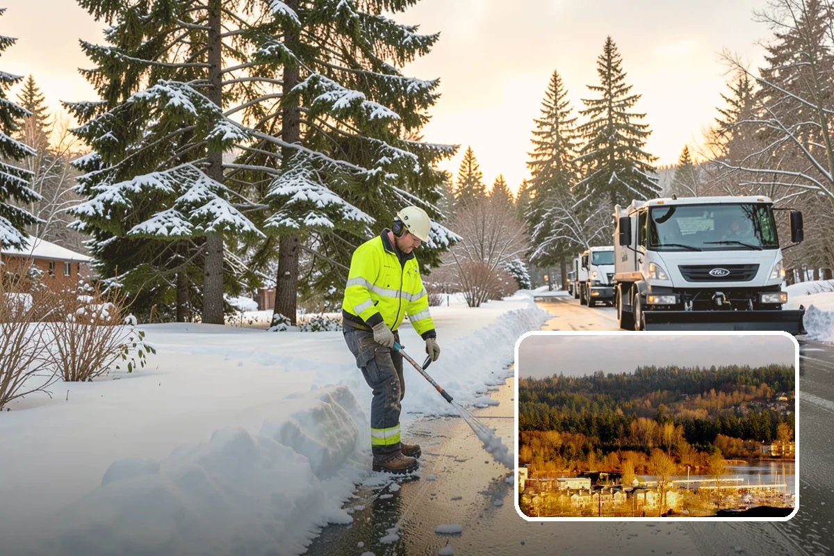 Office Parking Lot Snow Removal in Kenmore, King County, WA - Early-morning clearing timed to beat the commute