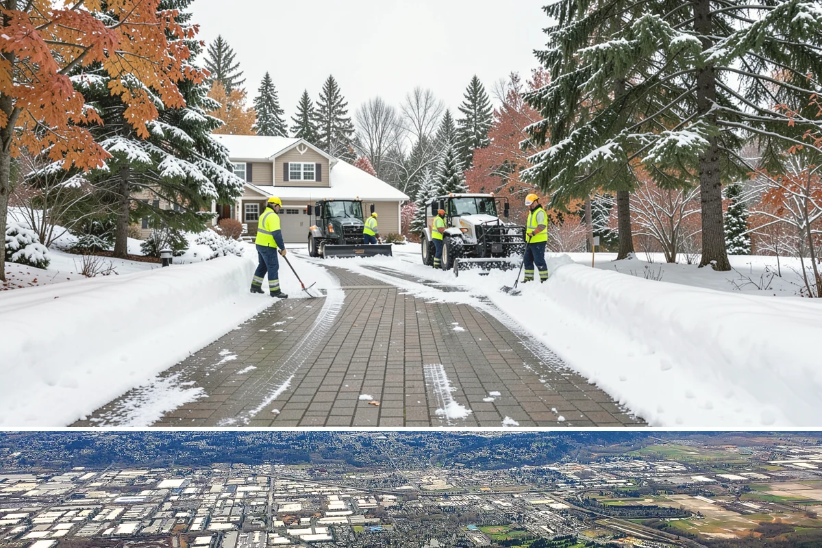 Office Parking Lot Snow Removal in Kent, King County, WA - Office lots need the most attention during December and January cold snaps when overnight temperatures dip below freezing after...