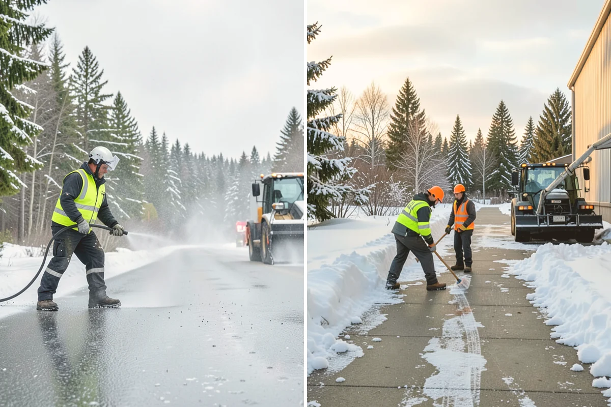 Office Parking Lot Snow Removal in Langley, Island County, WA - Confirm your lot layout, entrances, and reserved spaces in advance